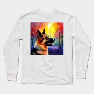 German Shepherd in the Forest Long Sleeve T-Shirt